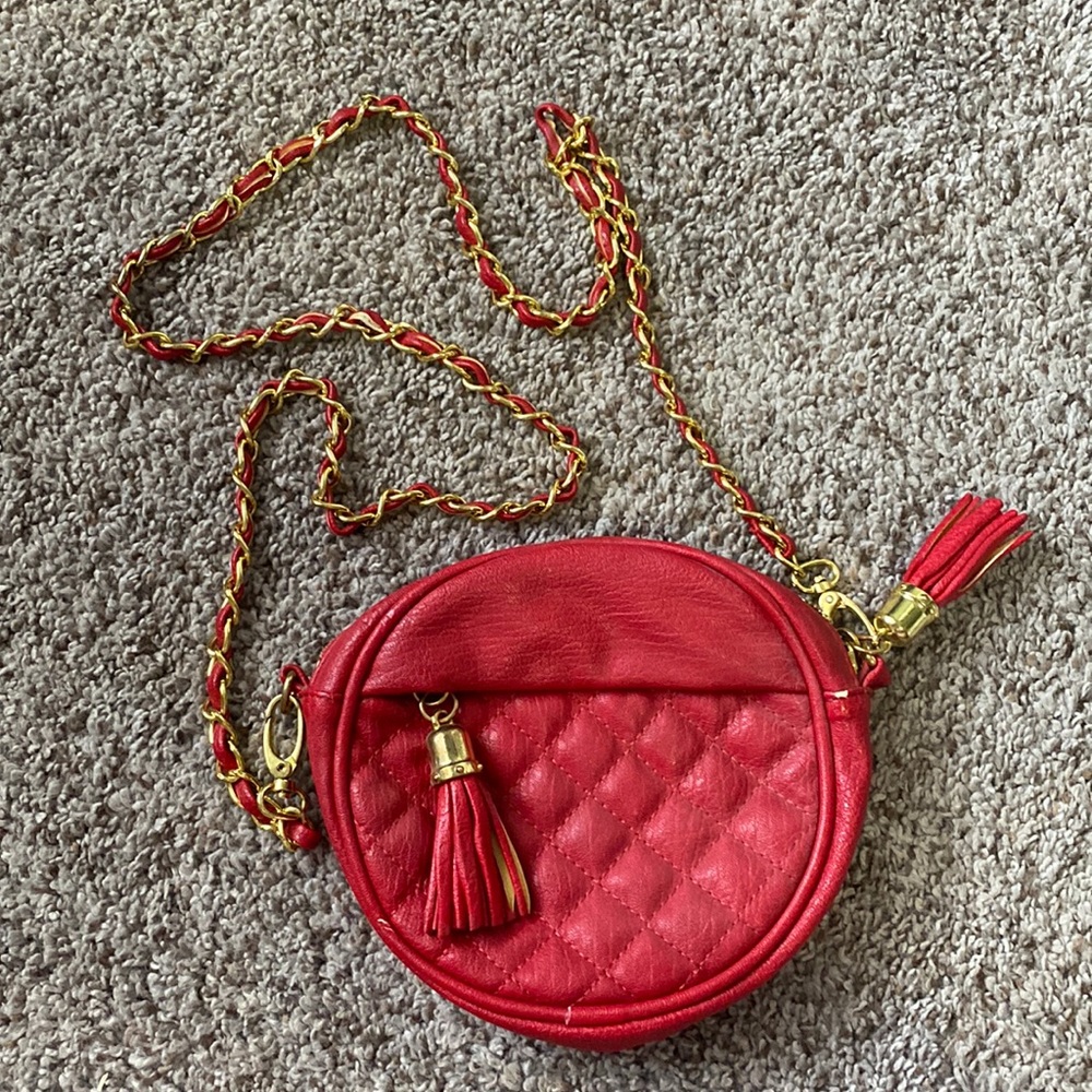Red Quilted Crossbody
